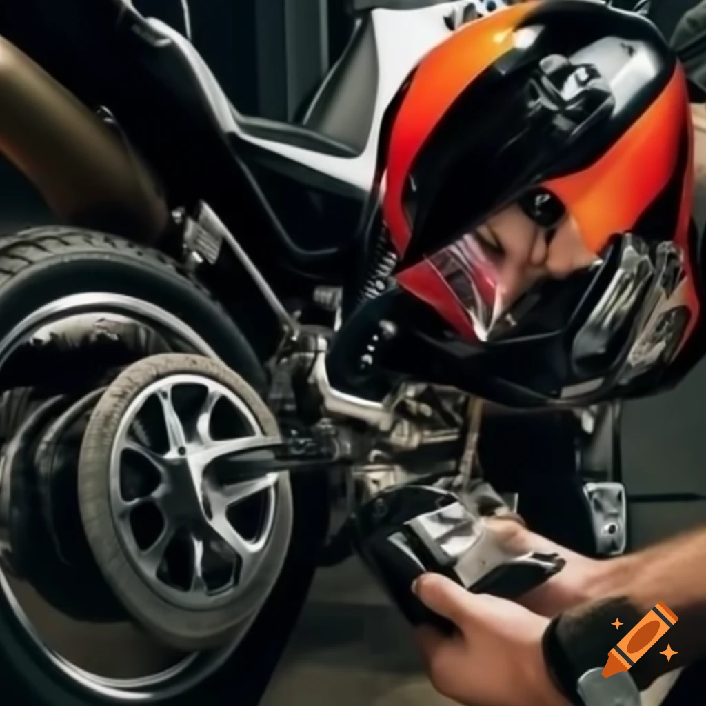 Motorbike with tape repair