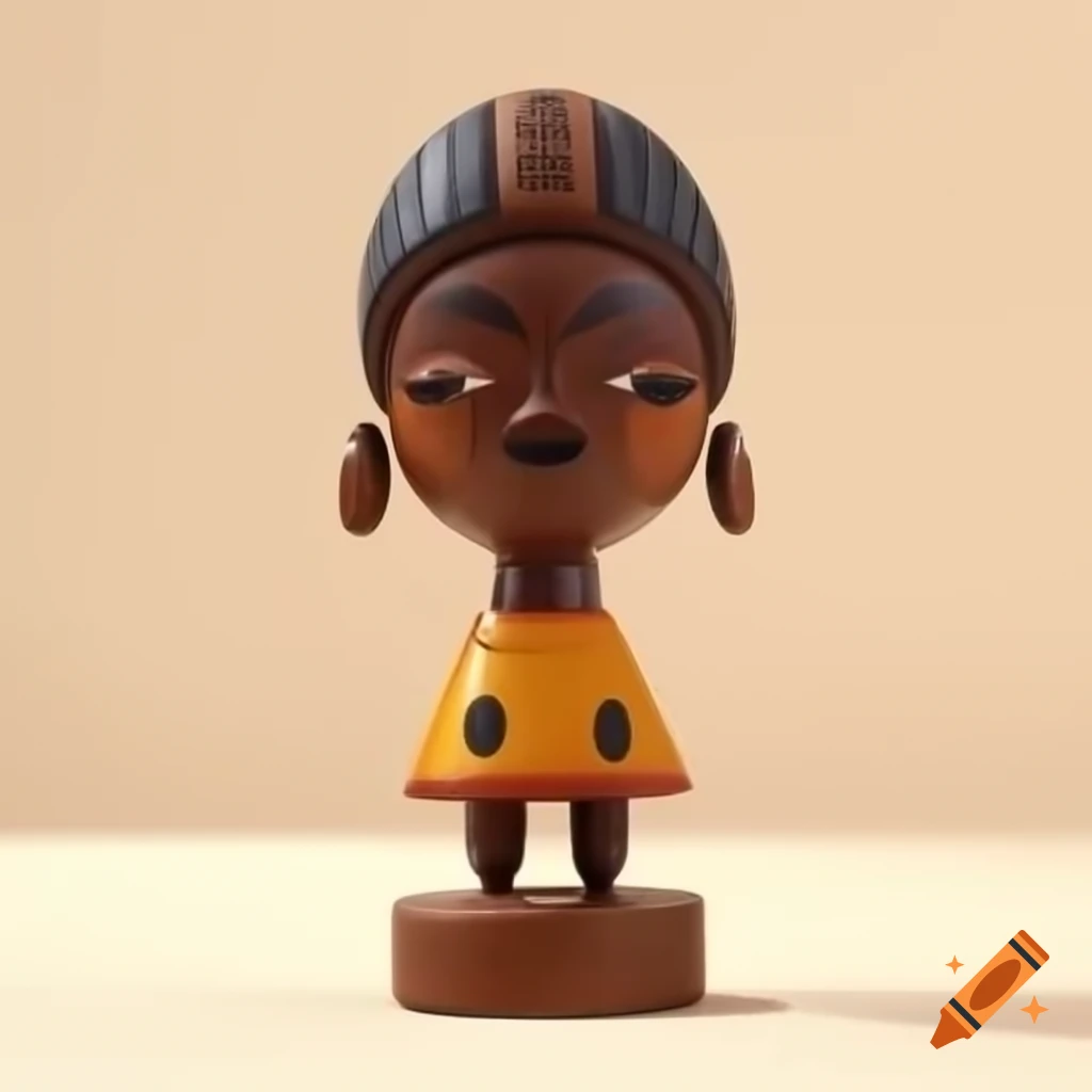 High-quality African wooden cartoon art design