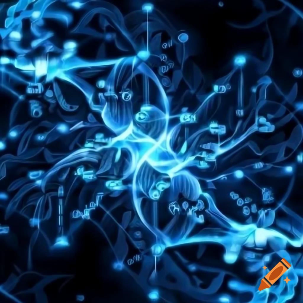 Illustration of deep learning architecture with artificial neural ...