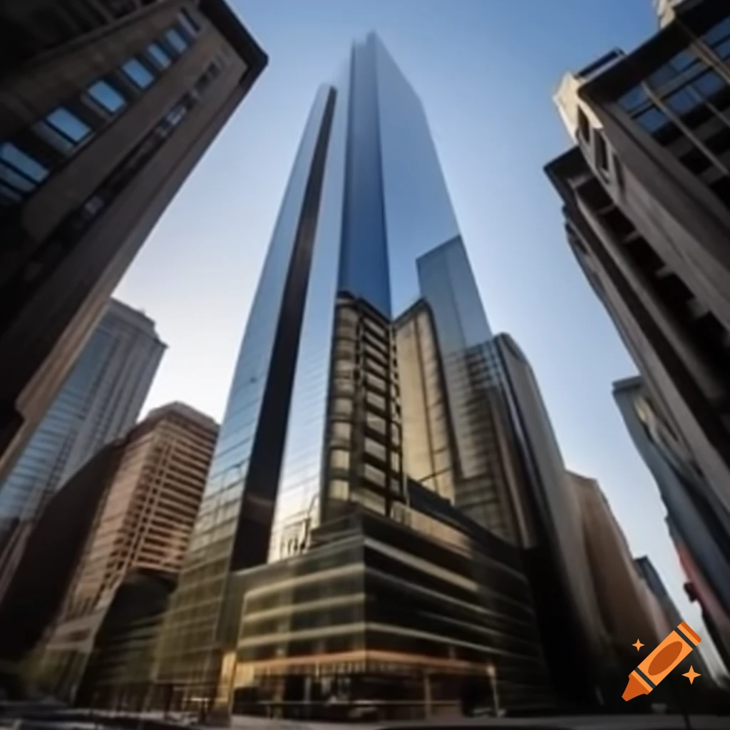 Tall skyscraper with modern architecture