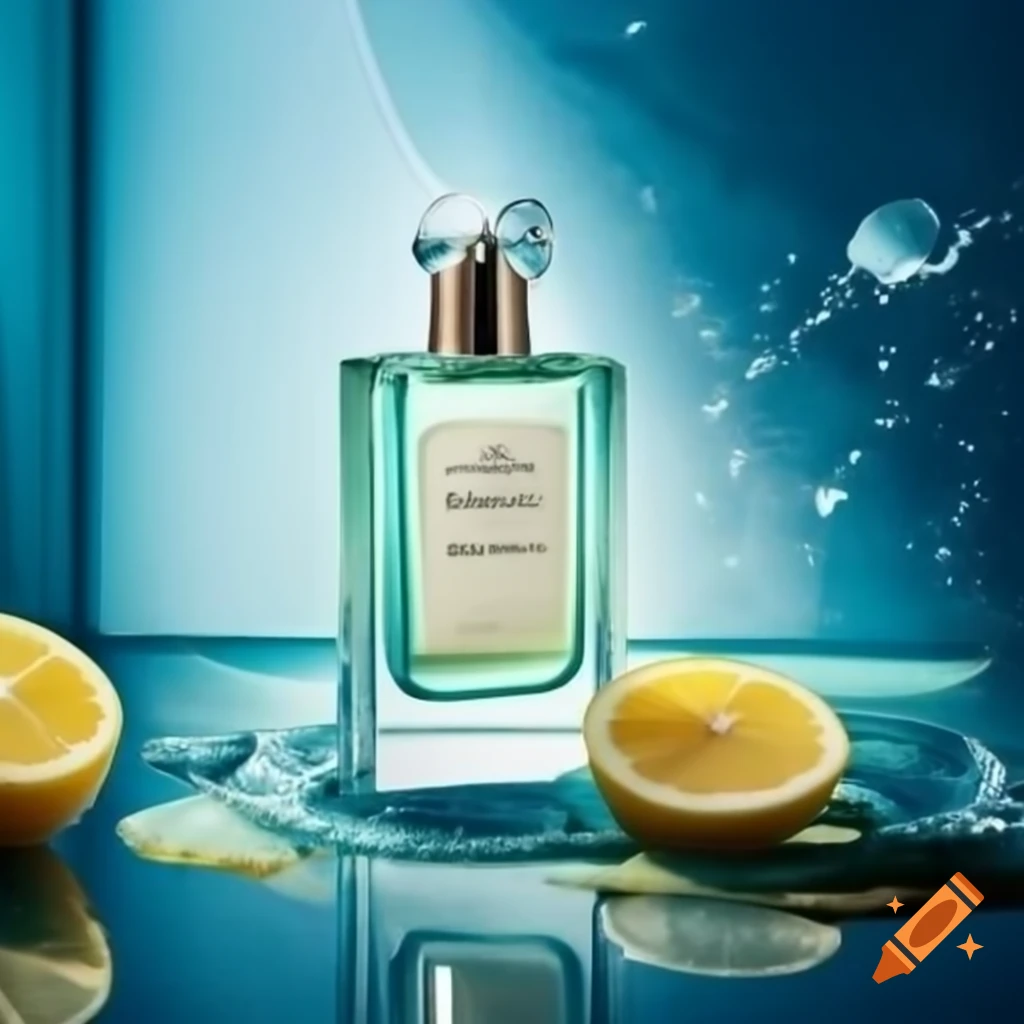 Luxurious Nautica perfume bottle with elegant design in aquatic background