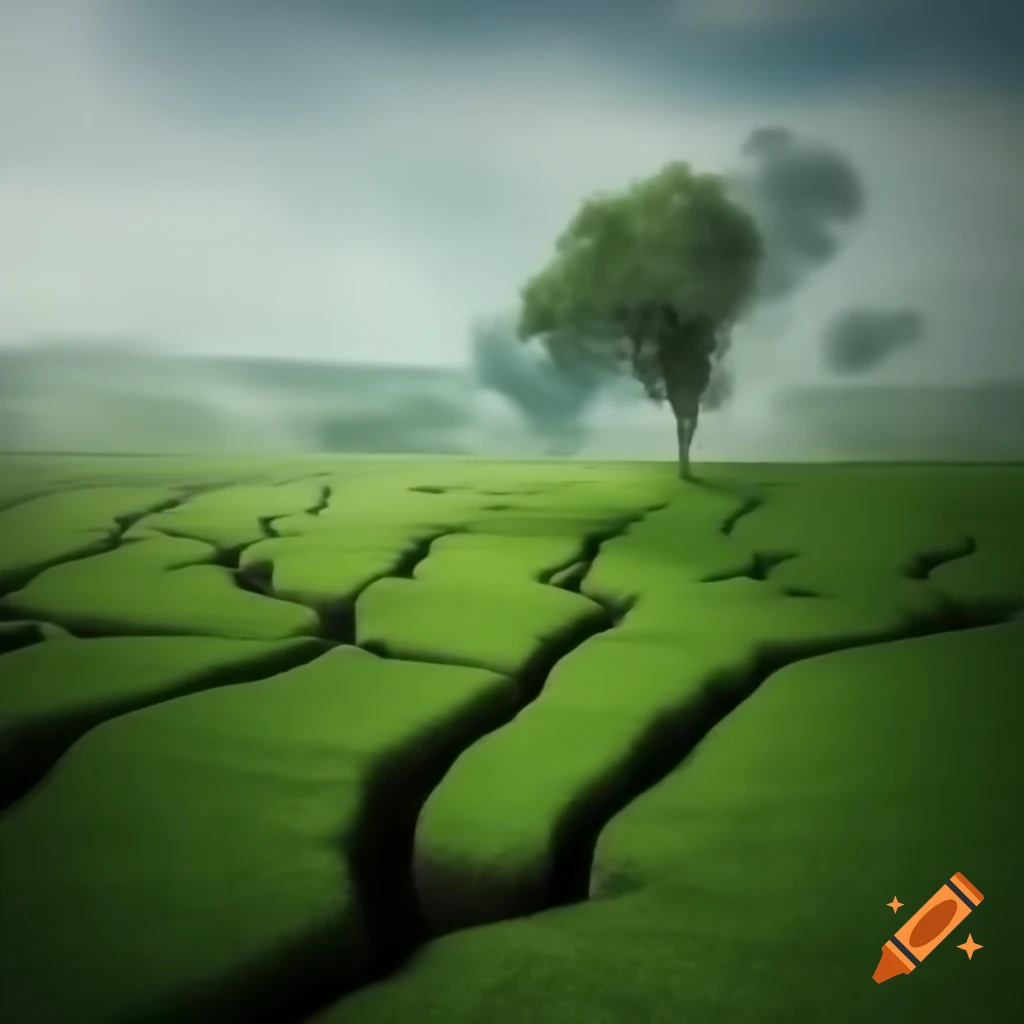 Nature pollution highlighting environmental issues