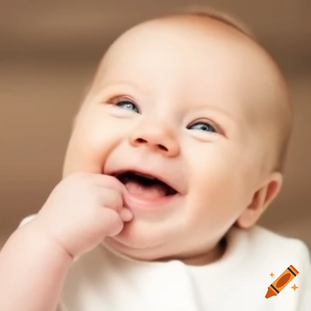 Cute baby smiling