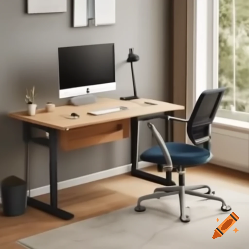 Standing desk with ergonomic features