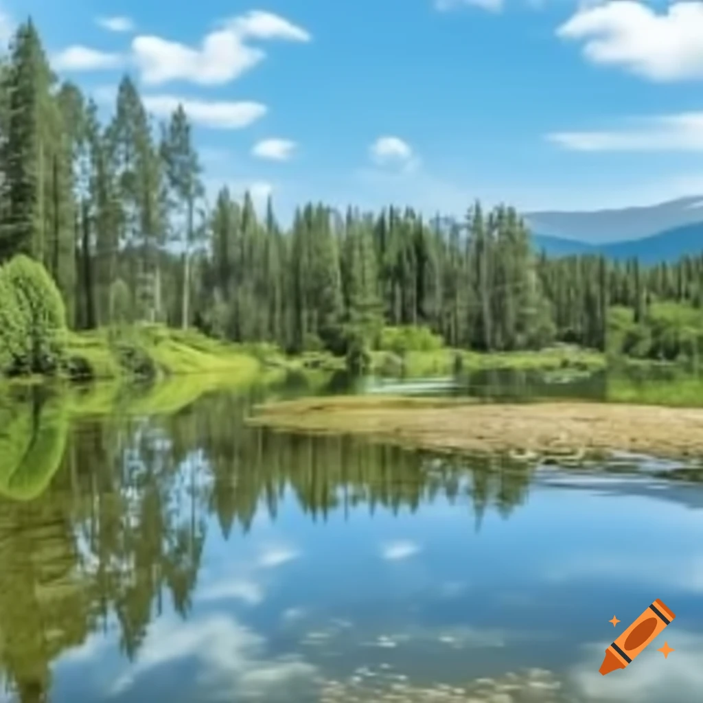 Nature with streams and water