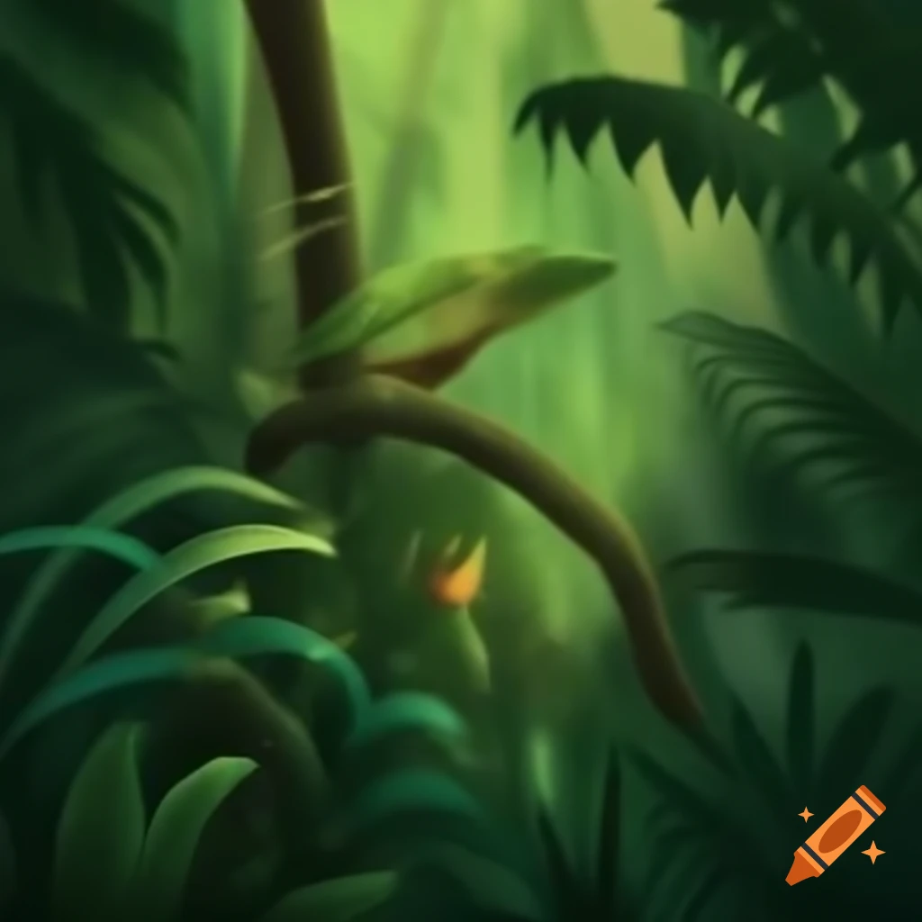 Lush and vibrant jungle scenery