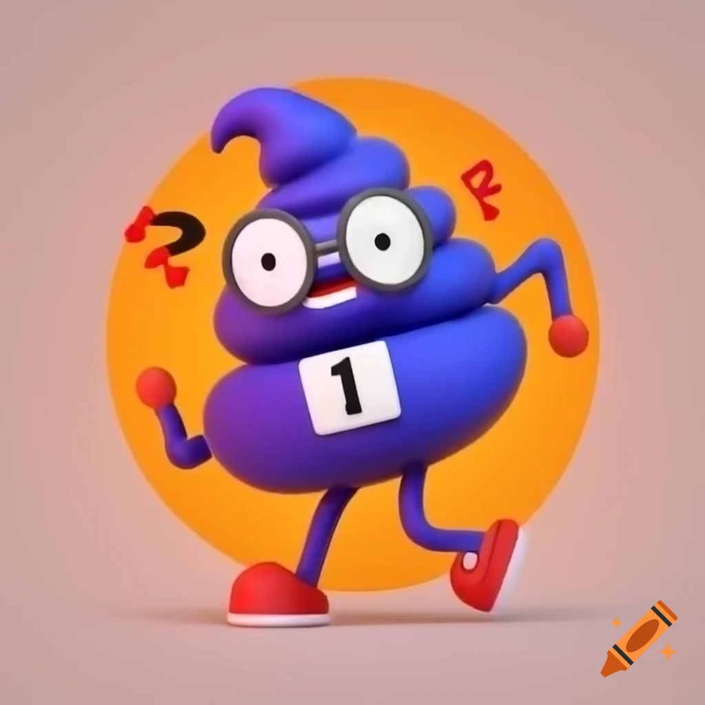 Playful mascot design for Poo Maskot Running Club, illustrating dynamic and welcoming atmosphere