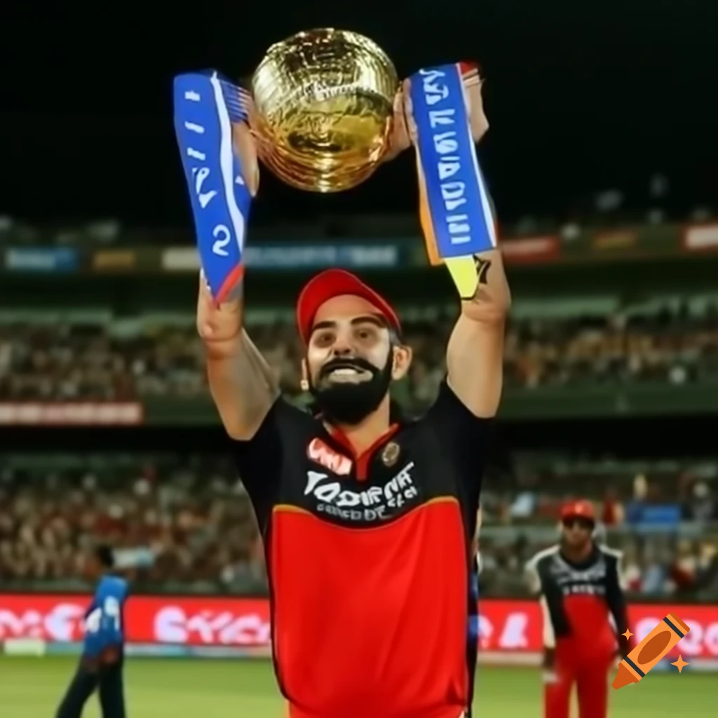 Virat Kohli celebrating with RCB IPL 2025 trophy