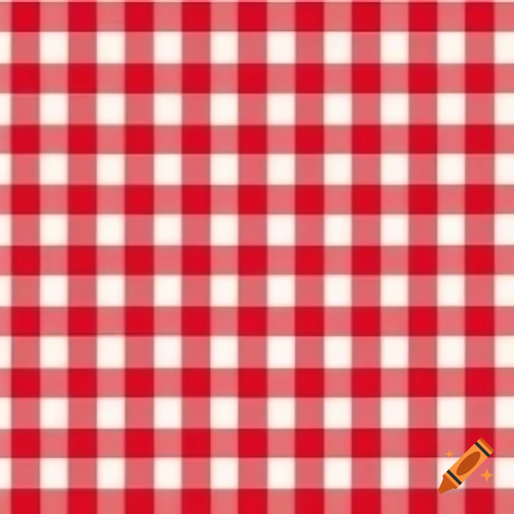 Red checkered picnic tablecloth design