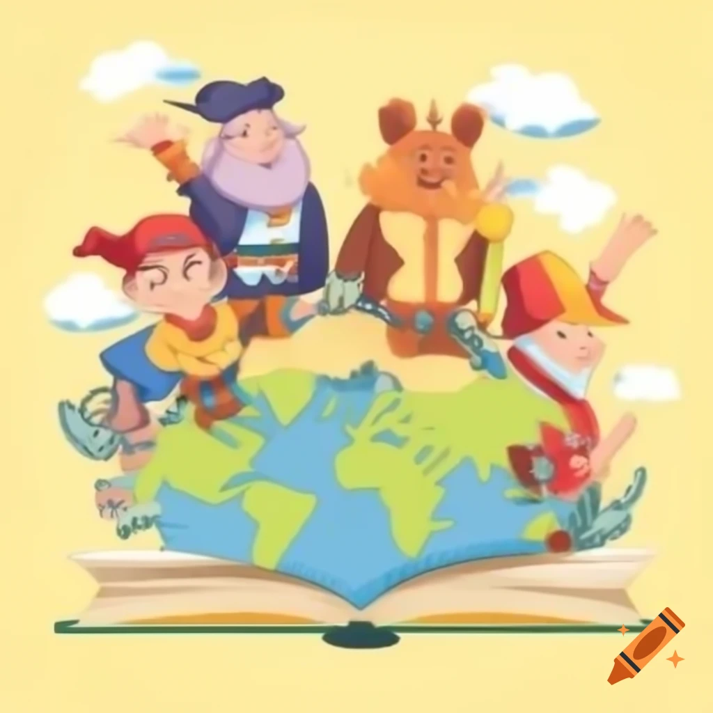 World Book Day poster featuring cartoon characters