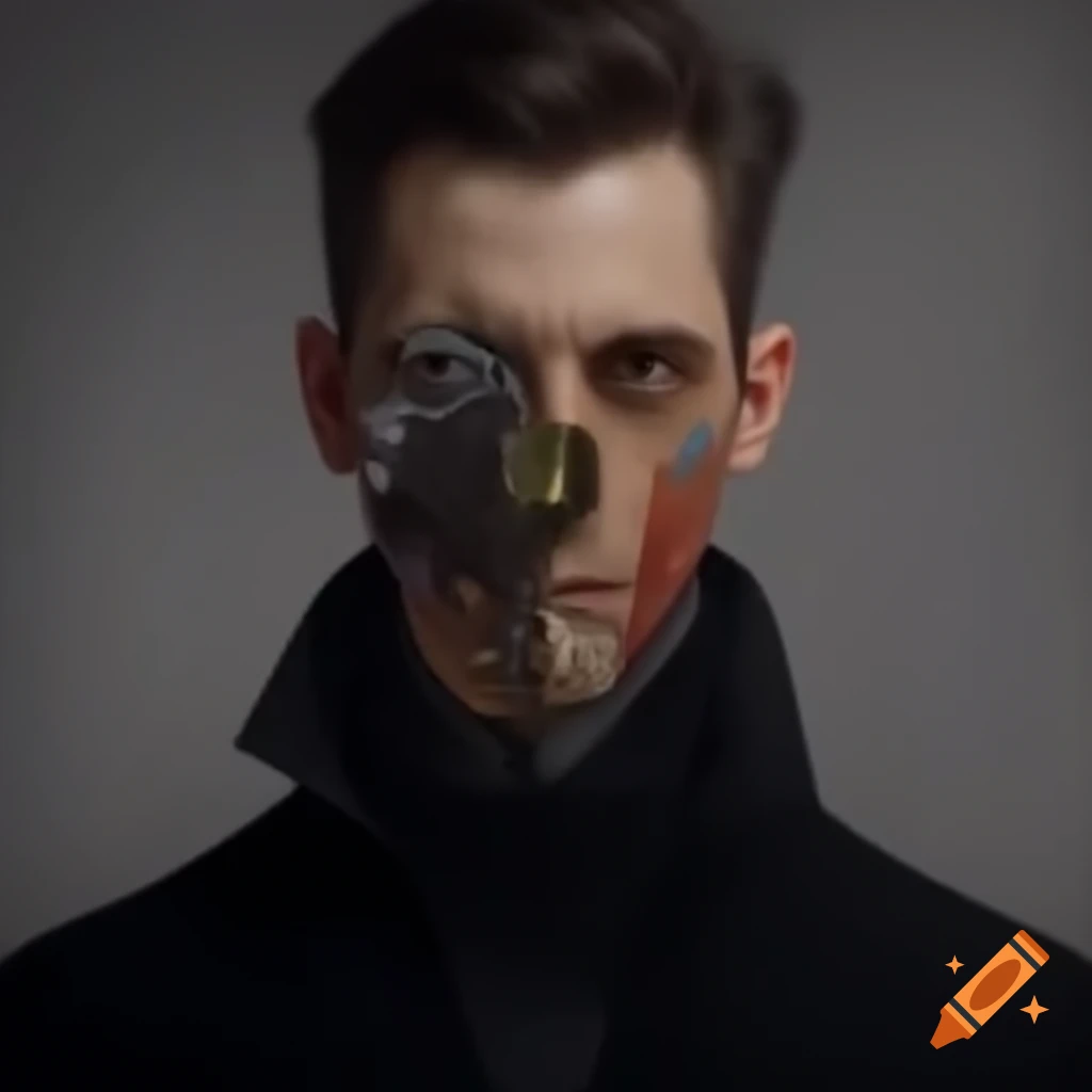 Successful programmer in black attire with fair complexion