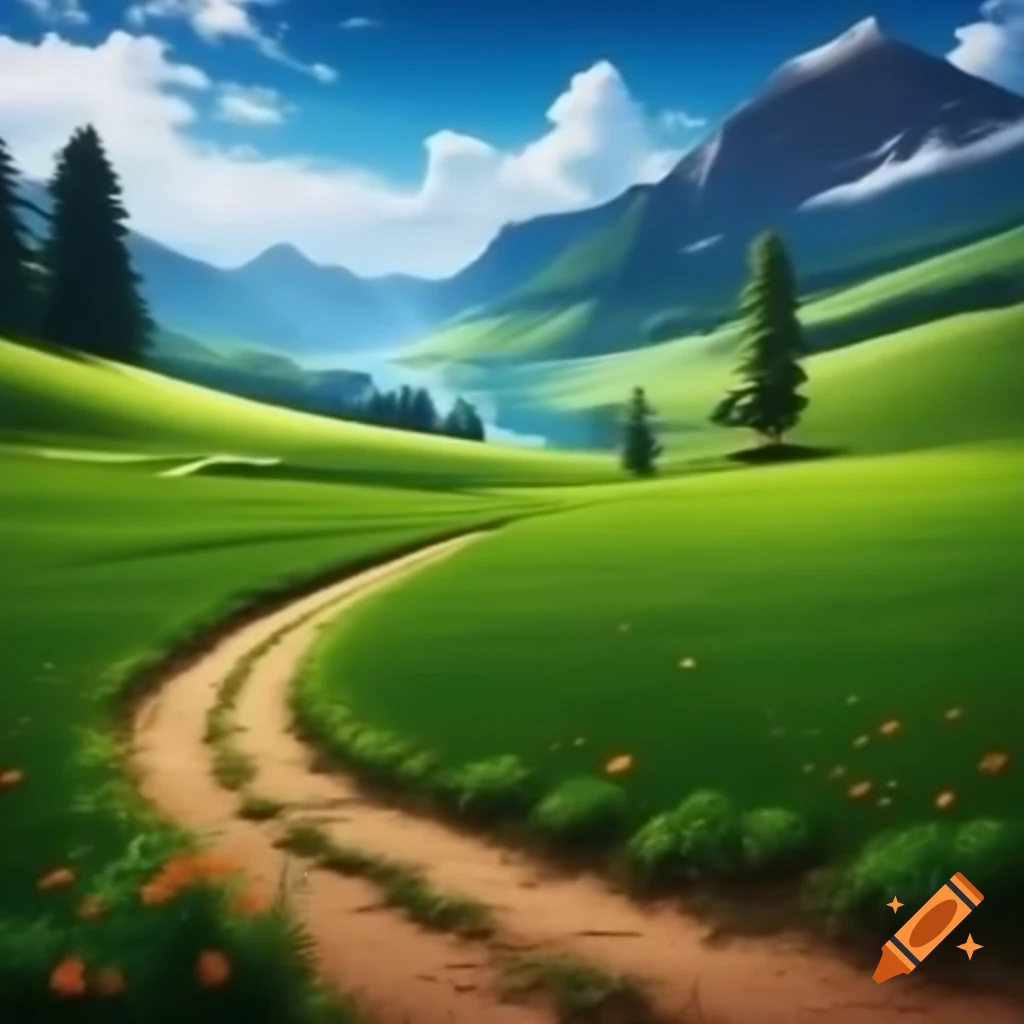 Idyllic peaceful joyful landscape