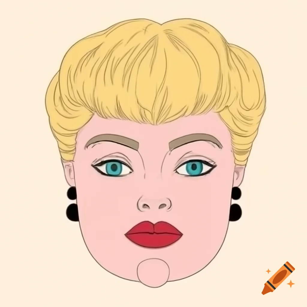 stylish-older-woman-with-short-blonde-hair-and-round-face-on-craiyon