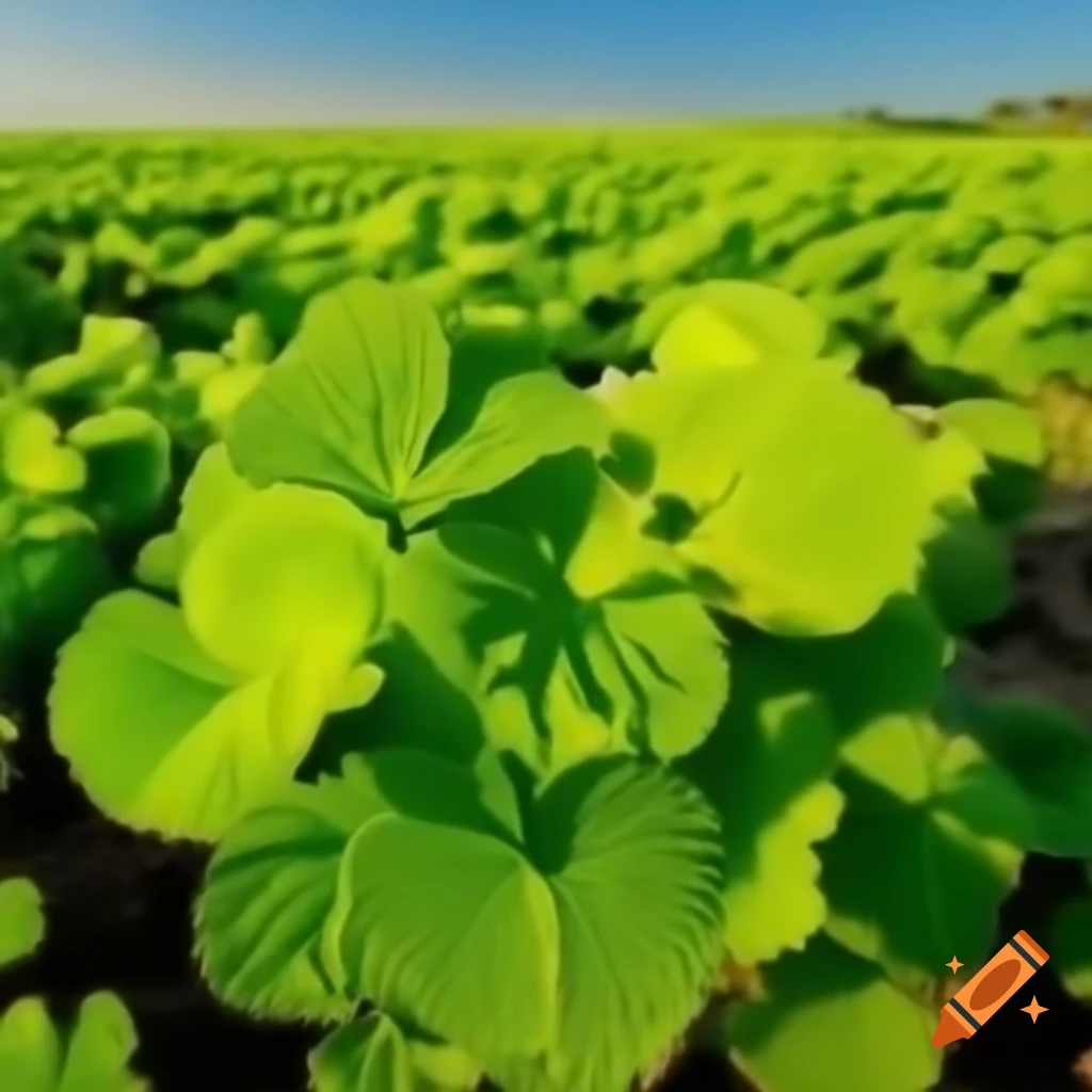 Overview of farmland with varying success in crop growth