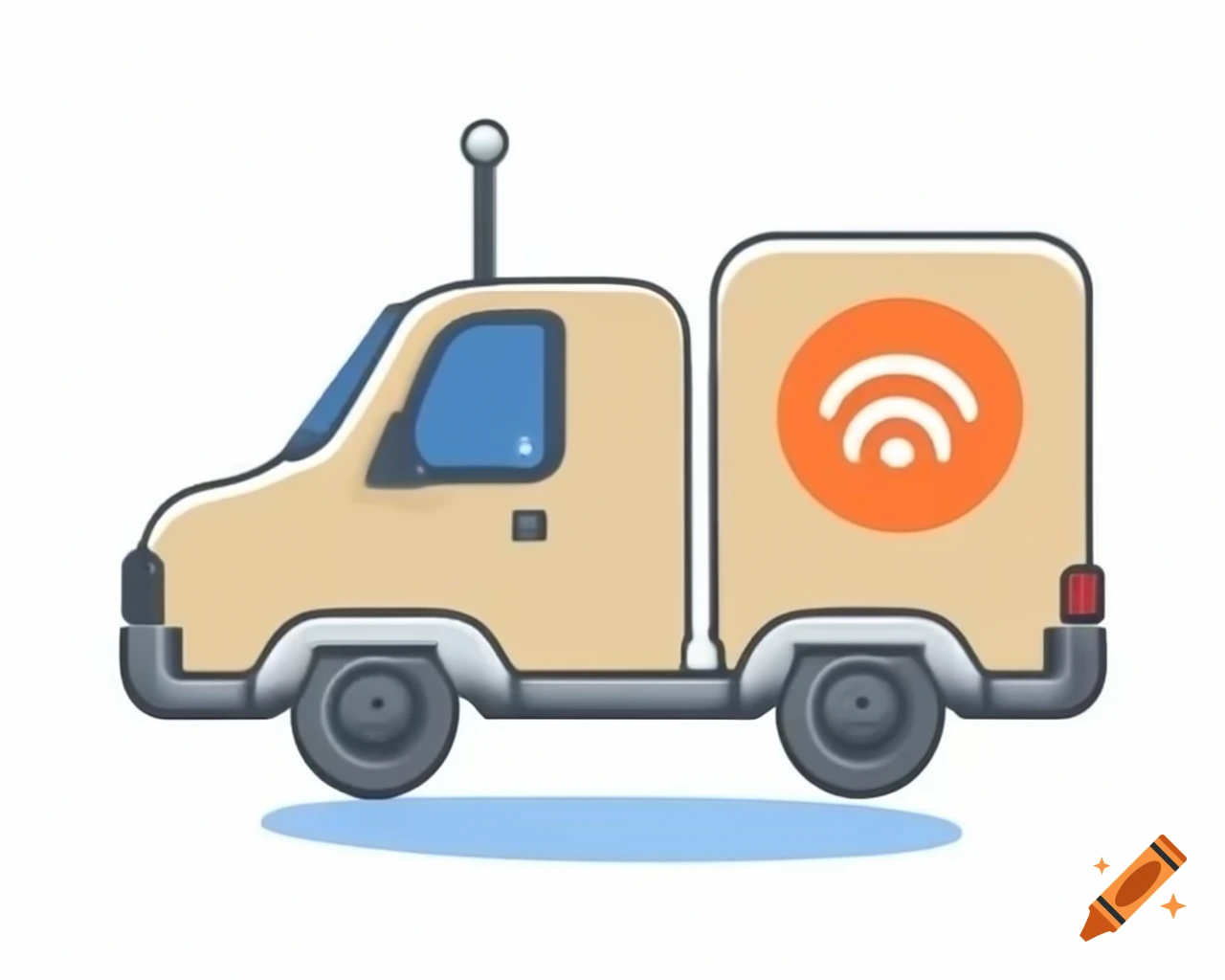 Mobile broadcast van featuring antenna design