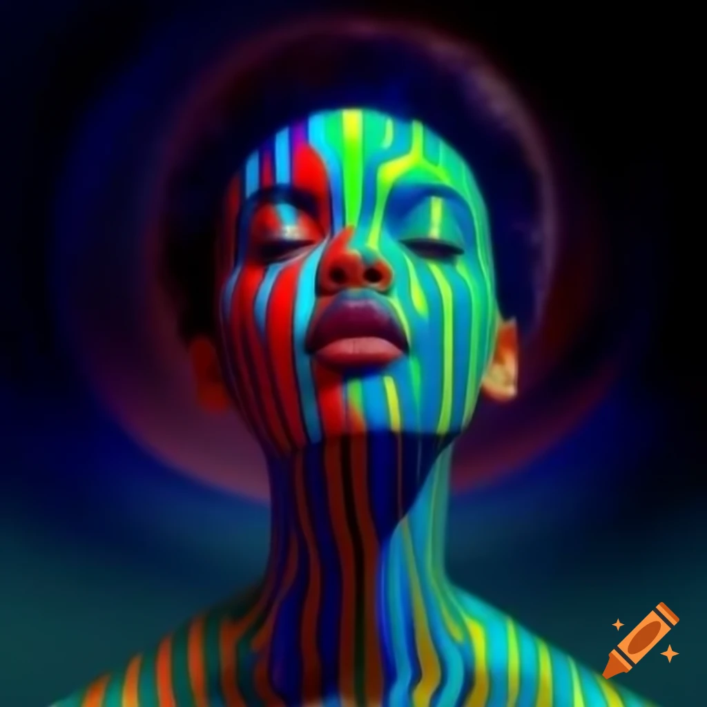 Optical illusion painting of impossible figure