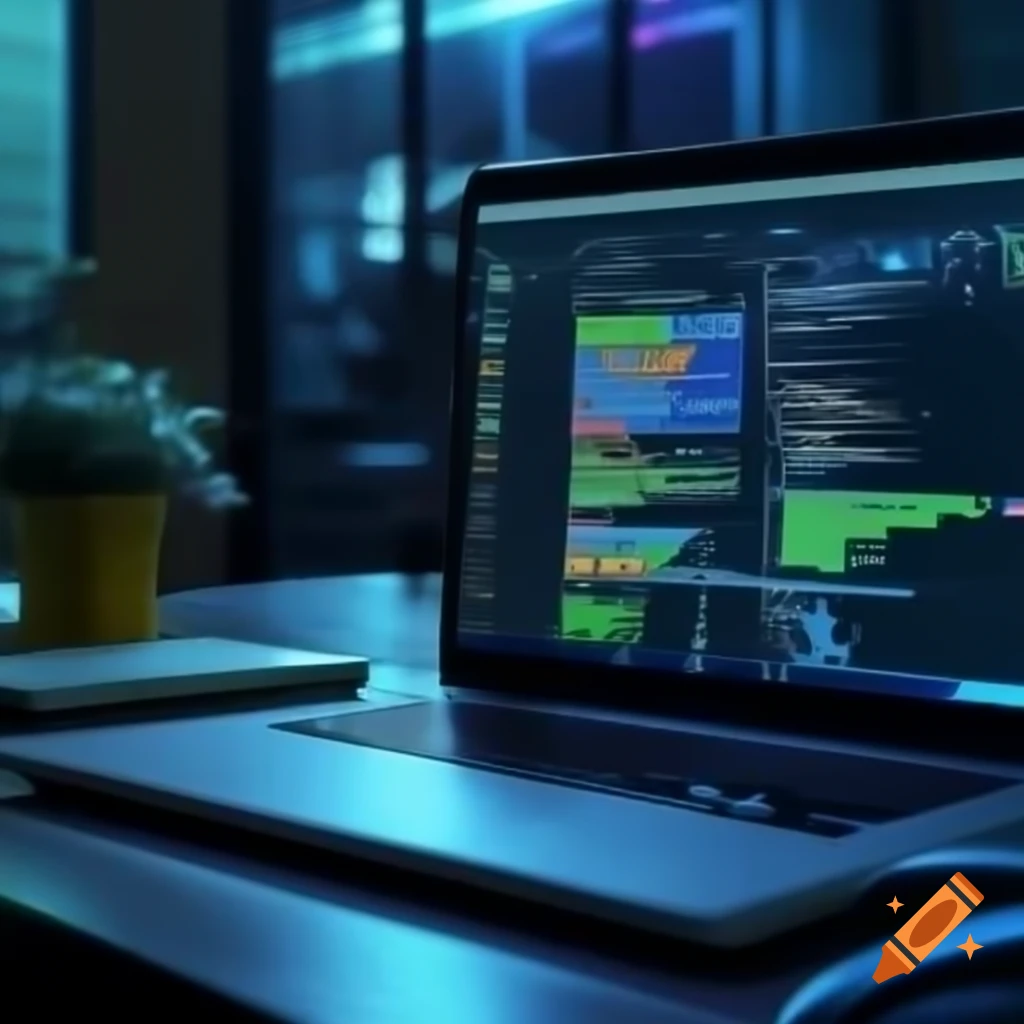 Coding workspace with laptop displaying Node.js code and Android app on mobile
