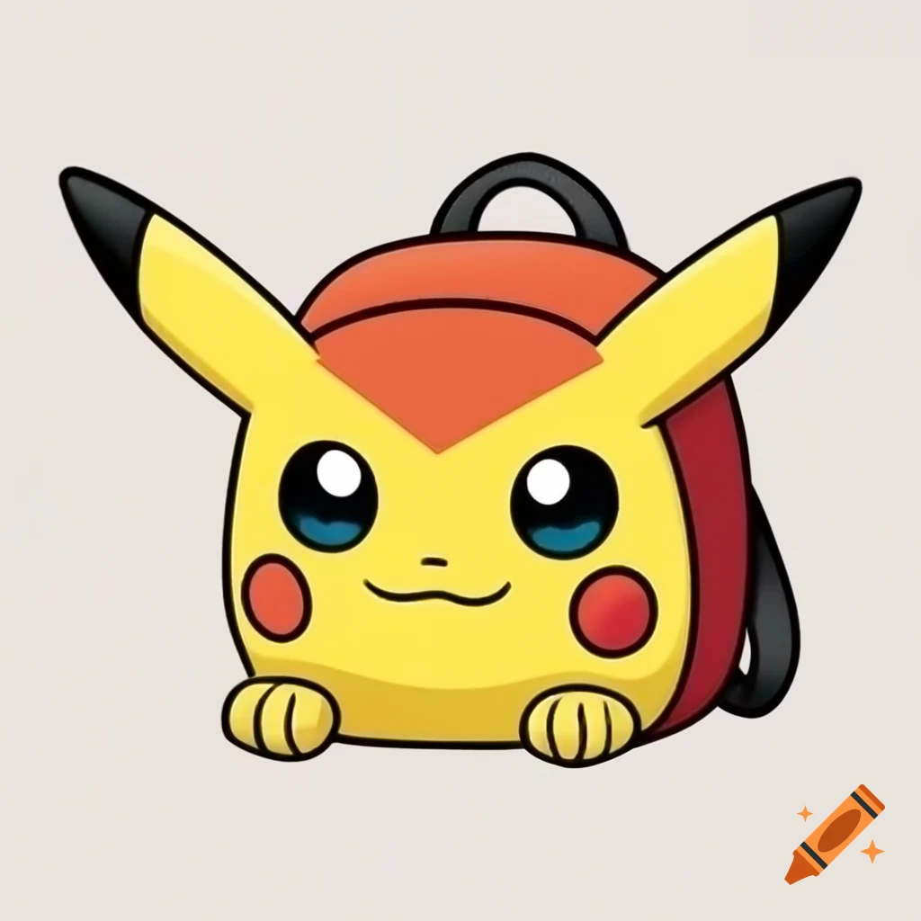 Backpack featuring design inspired by Pokemon characters on Craiyon