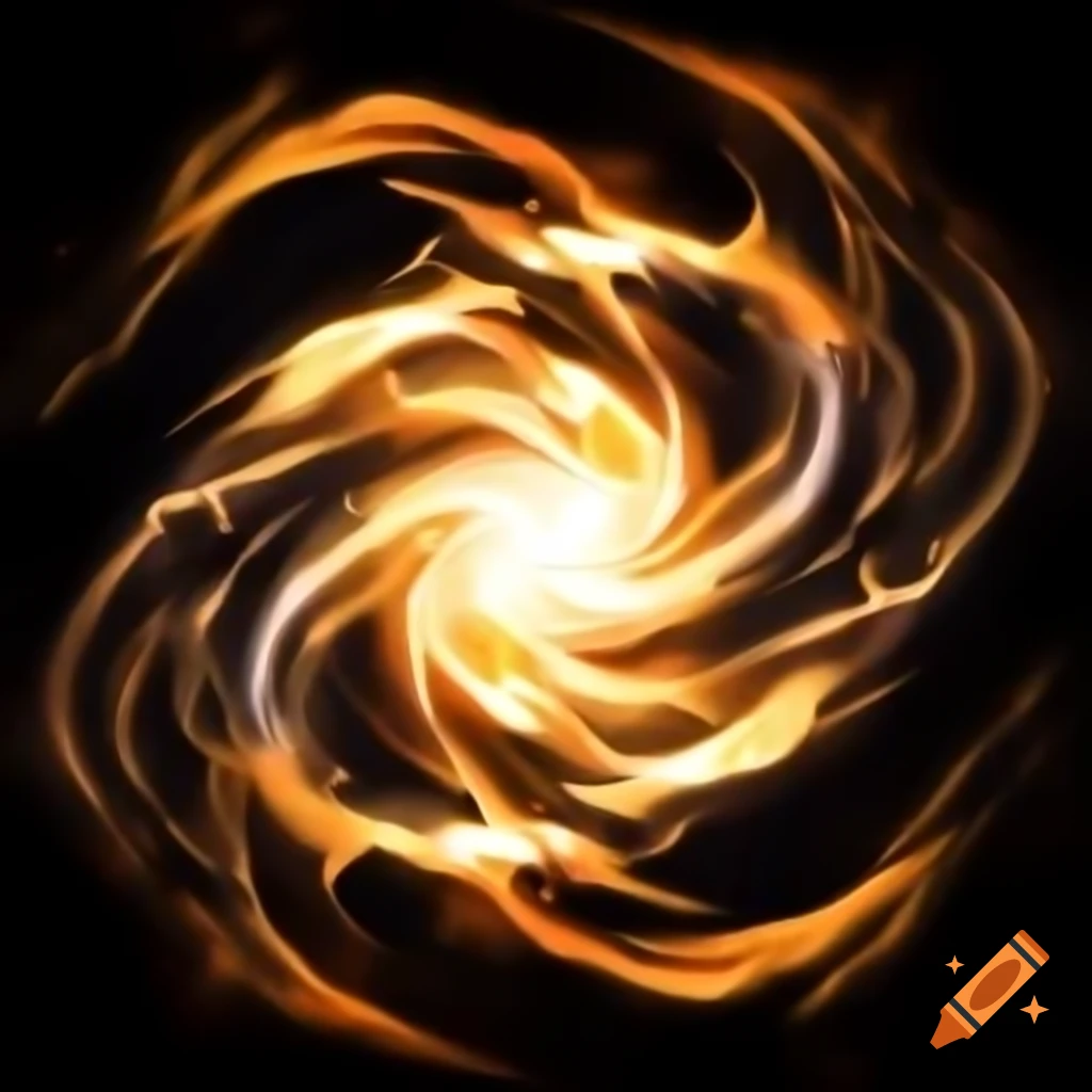 Ethereal spiral of golden light in the dark, reflecting Fibonacci sequence