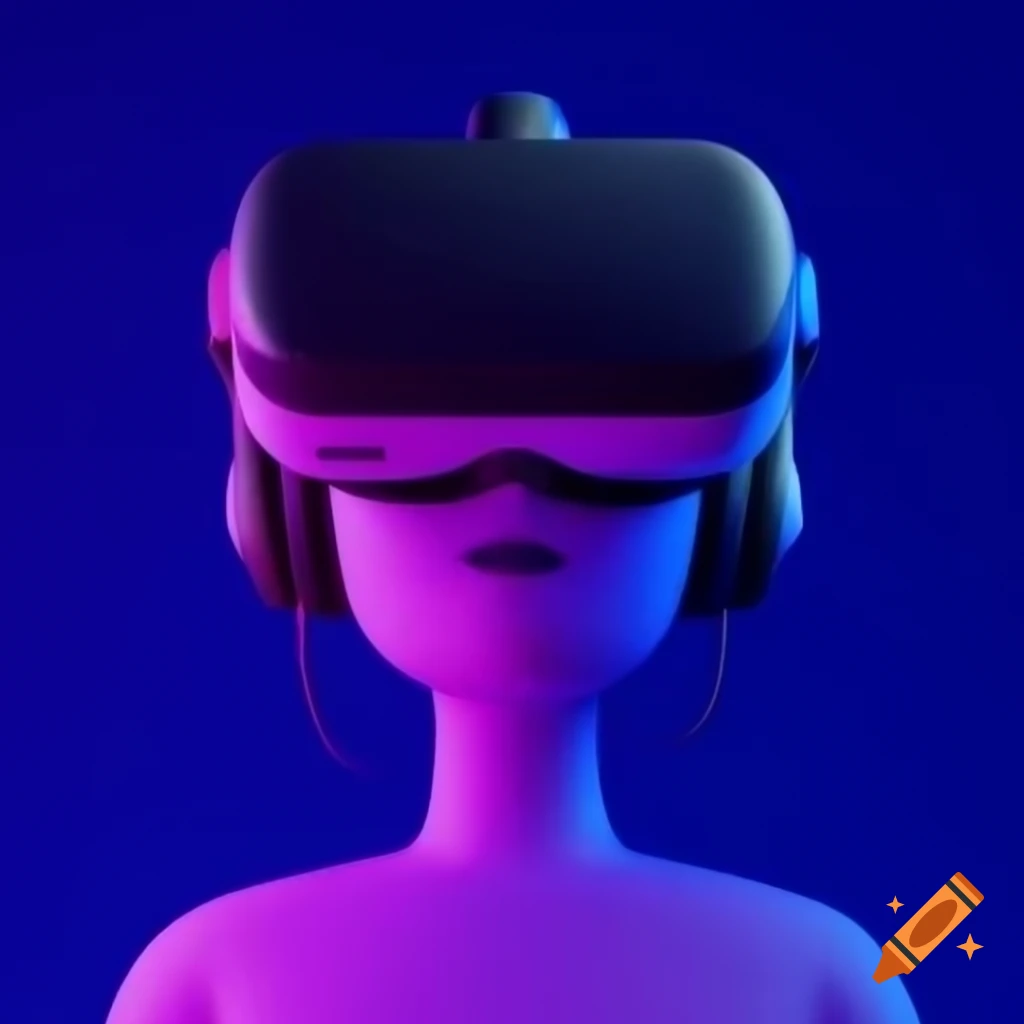 Purple themed virtual reality and augmented reality experience platform mockup