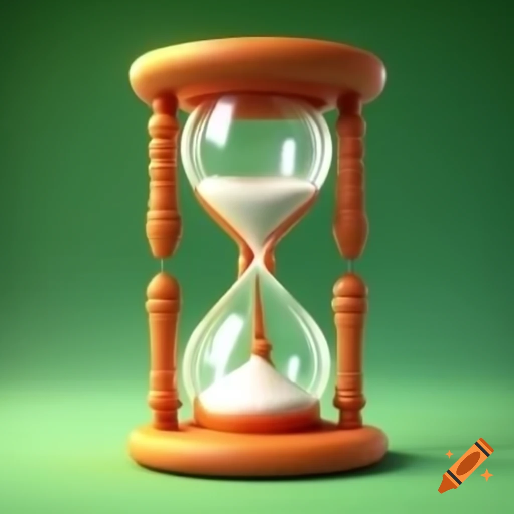 3D cartoon fantasy magic hourglass