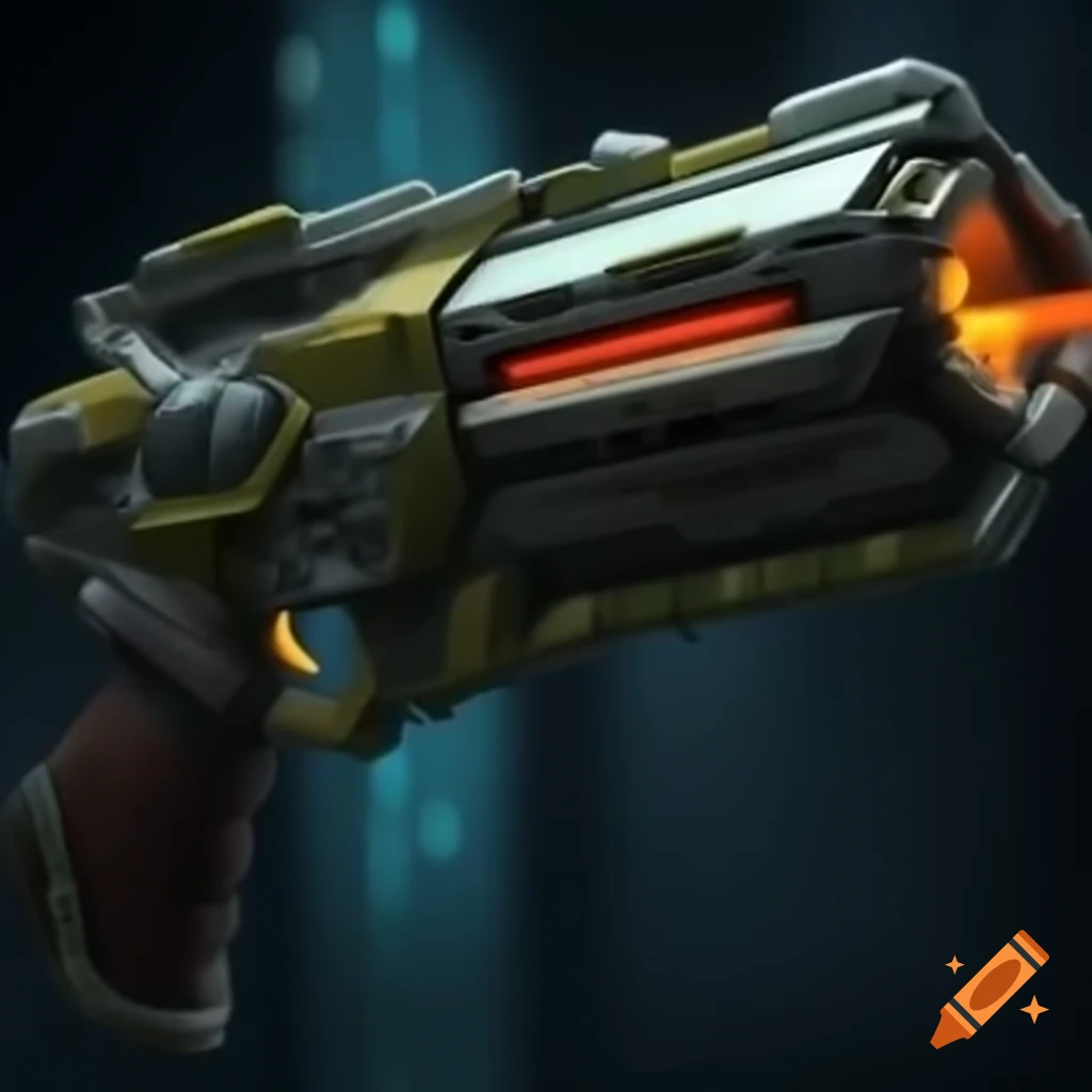 Futuristic design of a gun