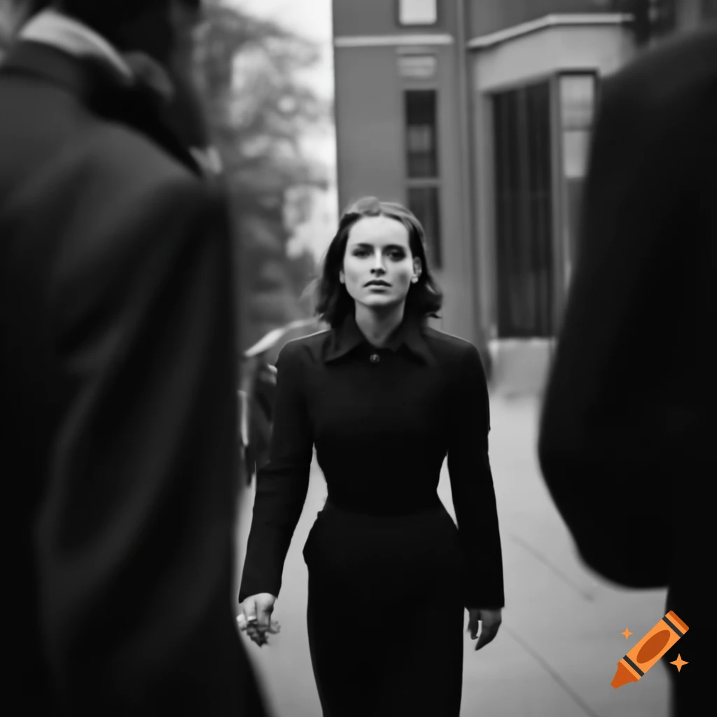 Natalie Portman walking in Harvard Yard