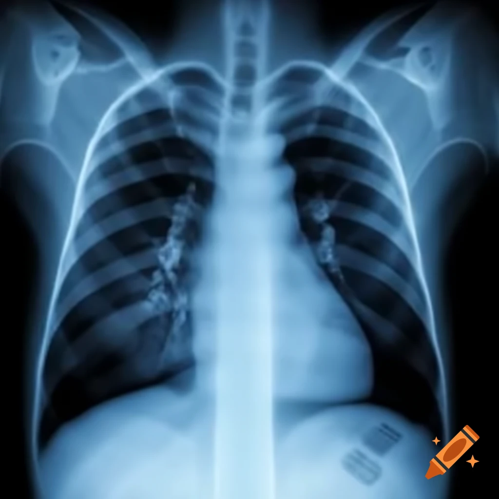 Chest X-ray showing cardiomegaly