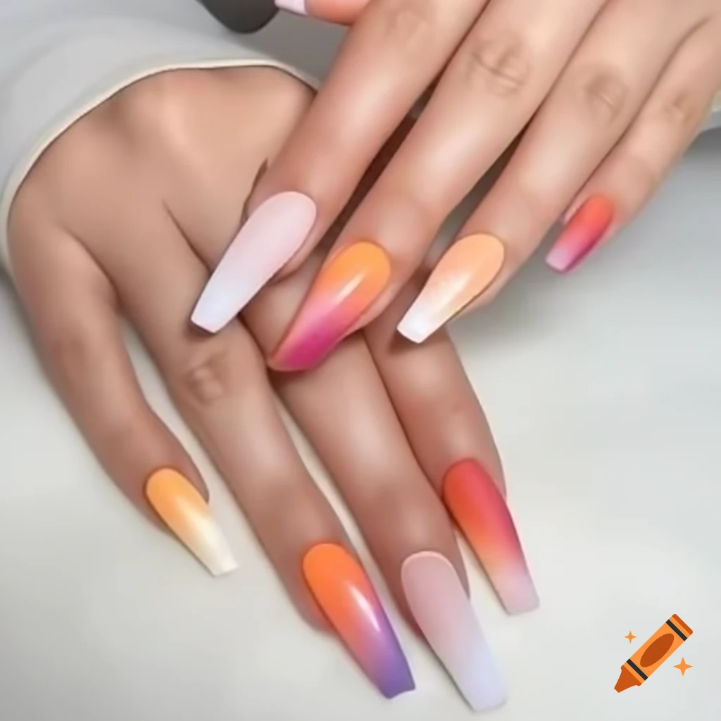 Ombre French nail design showcasing a gradient effect