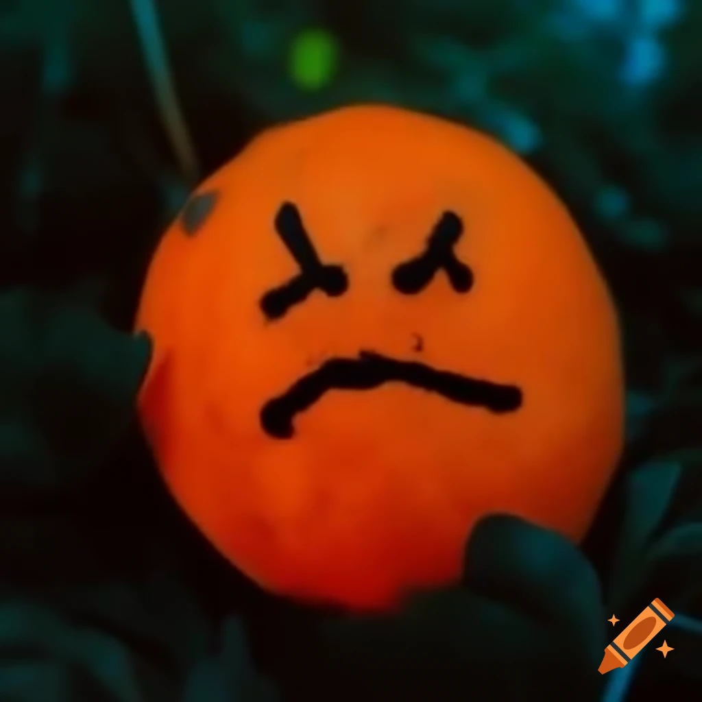 Voodoo-themed orange with pins inserted