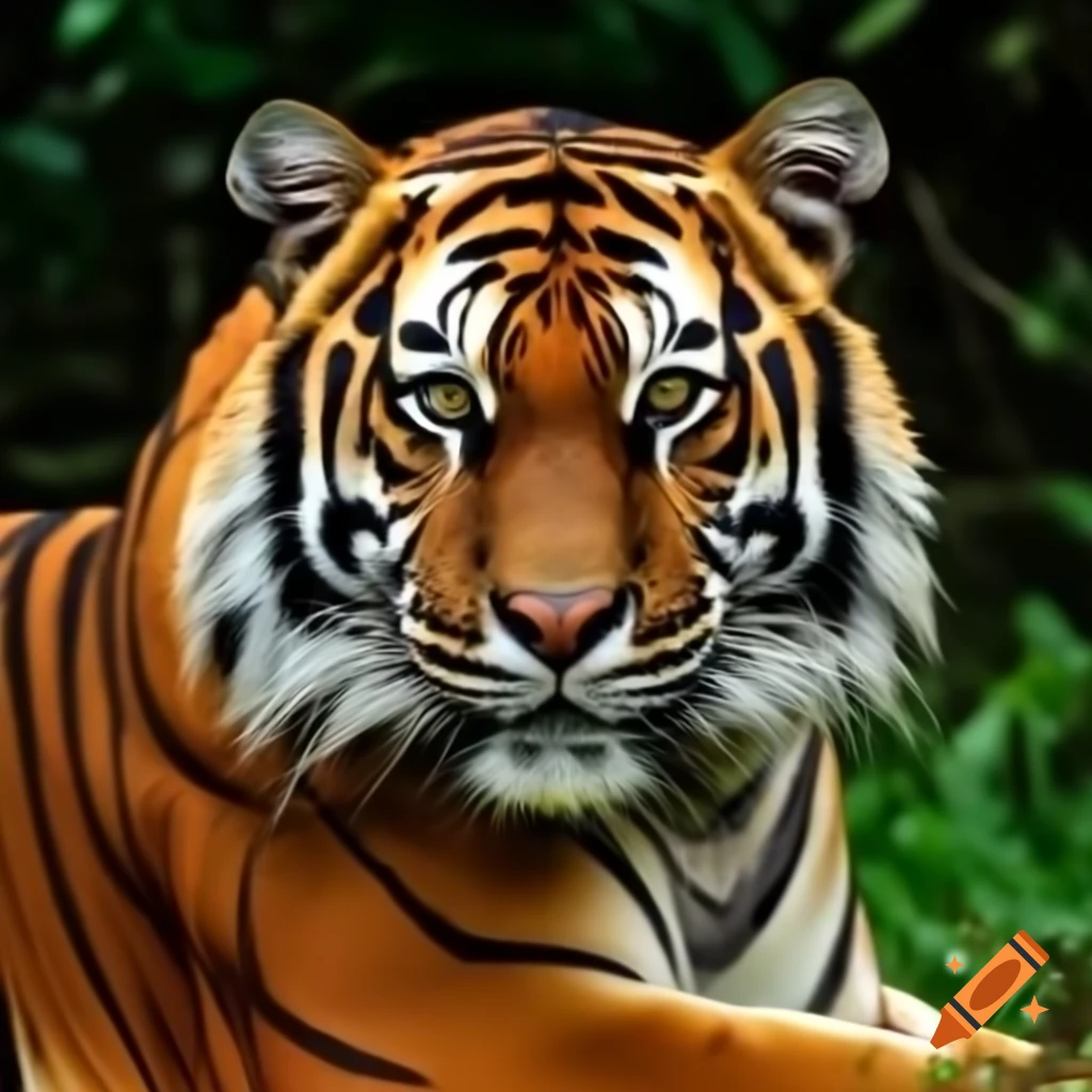 Tiger in natural habitat