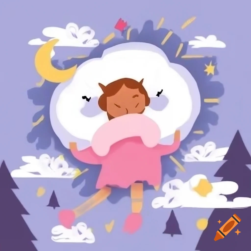 A tiny star named Twinkle yawning high above the clouds