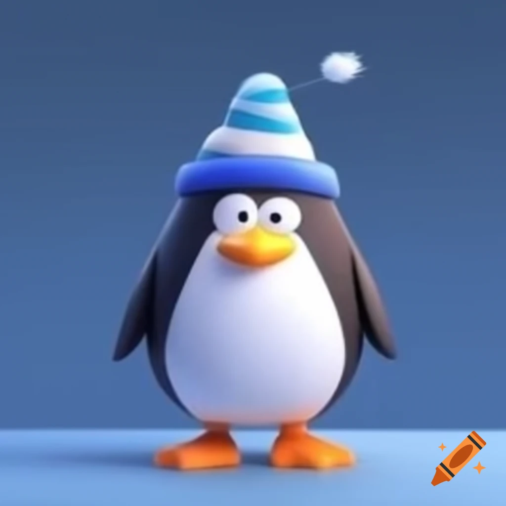 Penguin wearing a hat