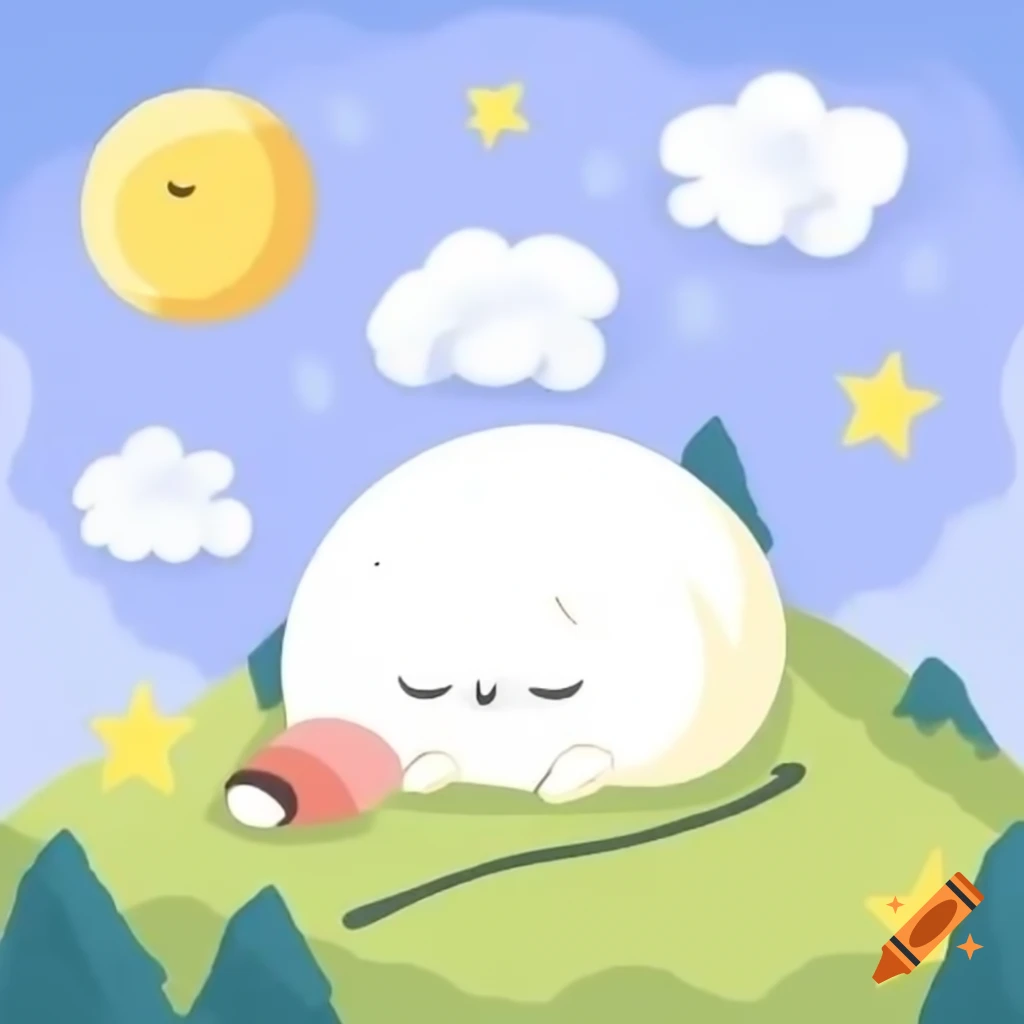 A tiny star named Twinkle yawning high above the clouds