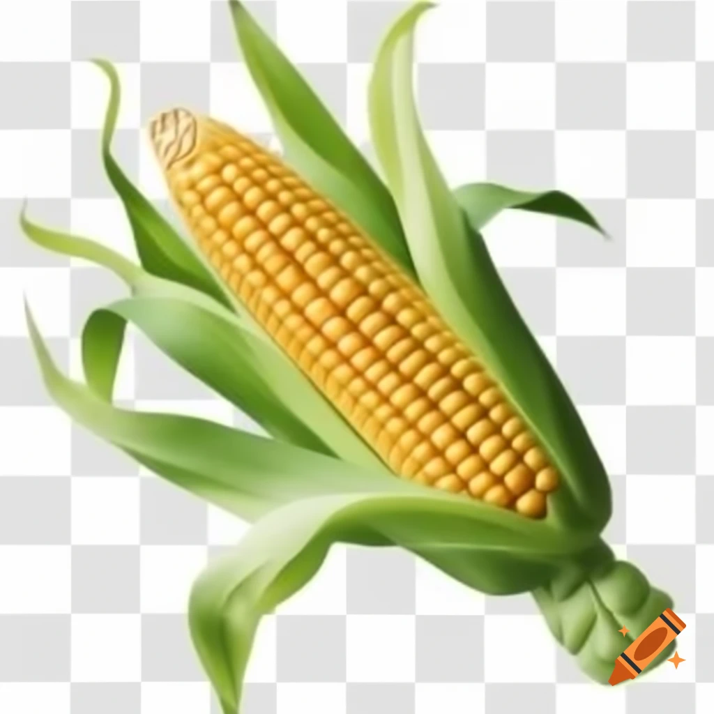 Realistic corn in transparent background