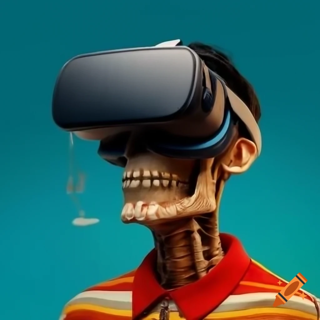Virtual reality glasses with a sleek design