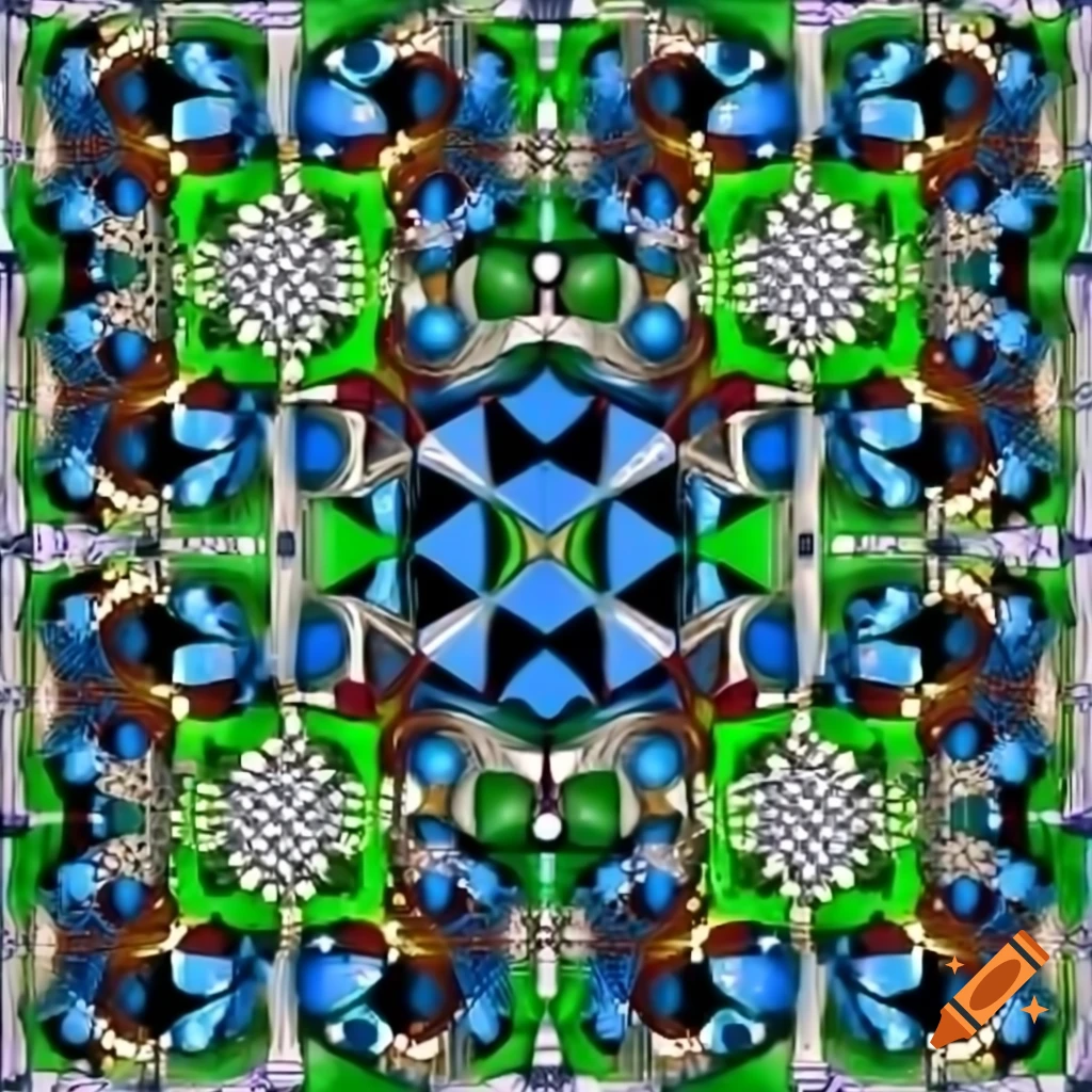 Geometric parallel dimensions concept with abstract elements