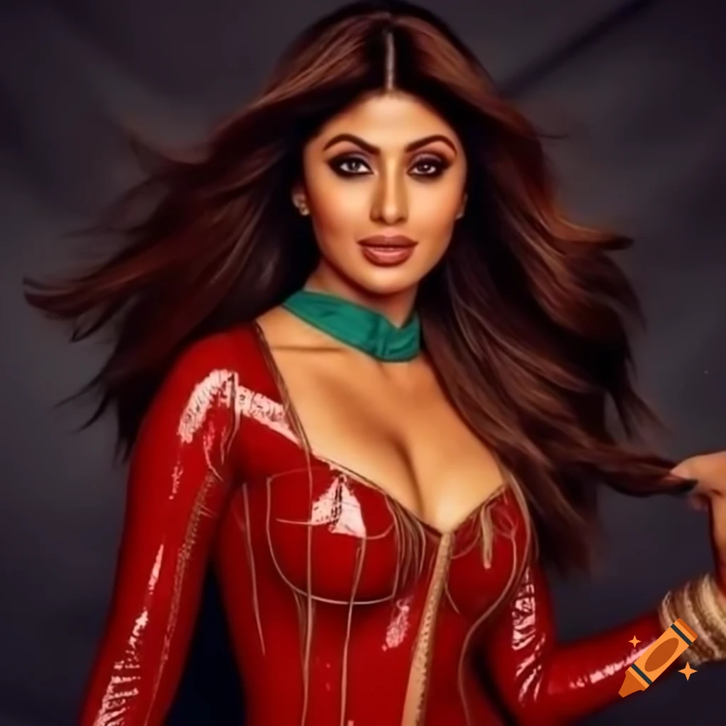 Shilpa Shetty in a stylish latex costume