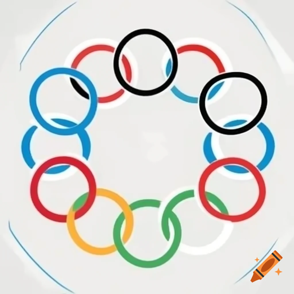 Olympic rings arranged in a circle