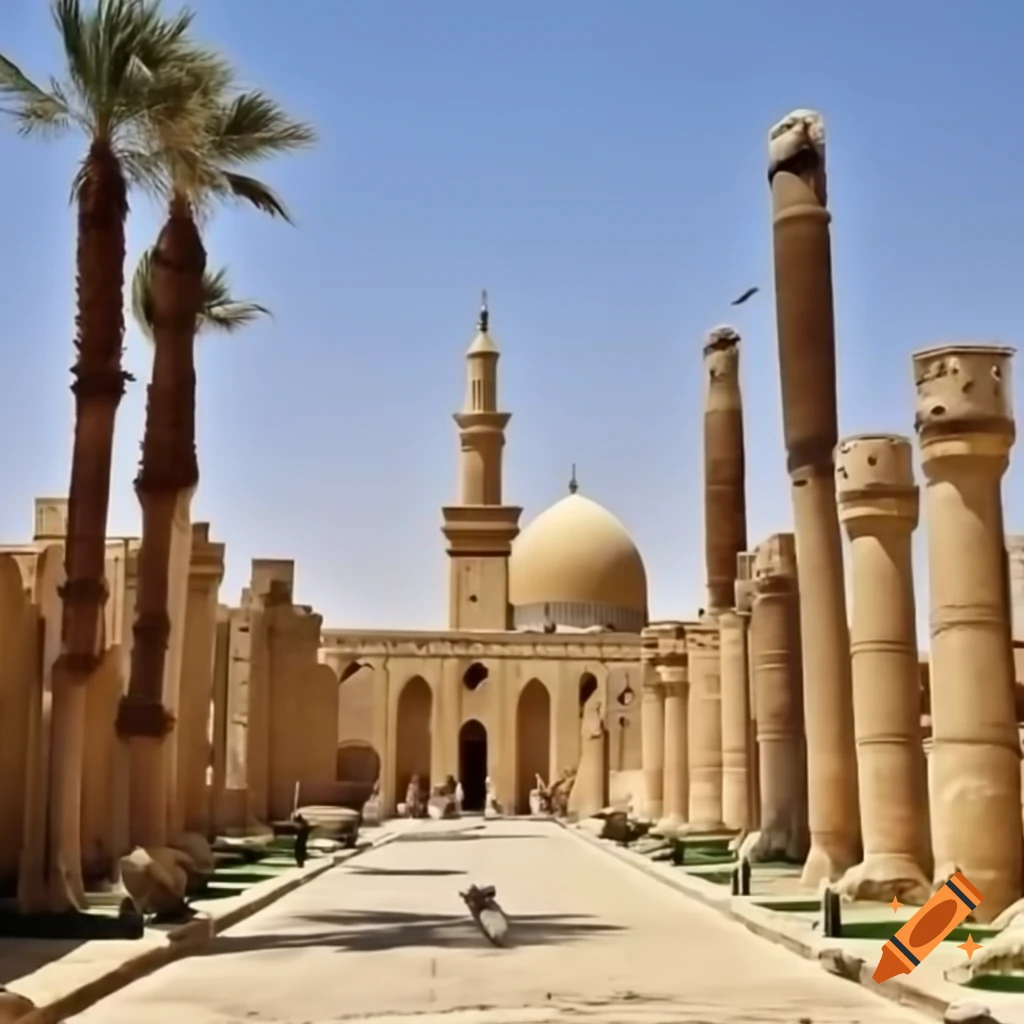 Ruins of Palmyra converted into mosque with ISIS flag