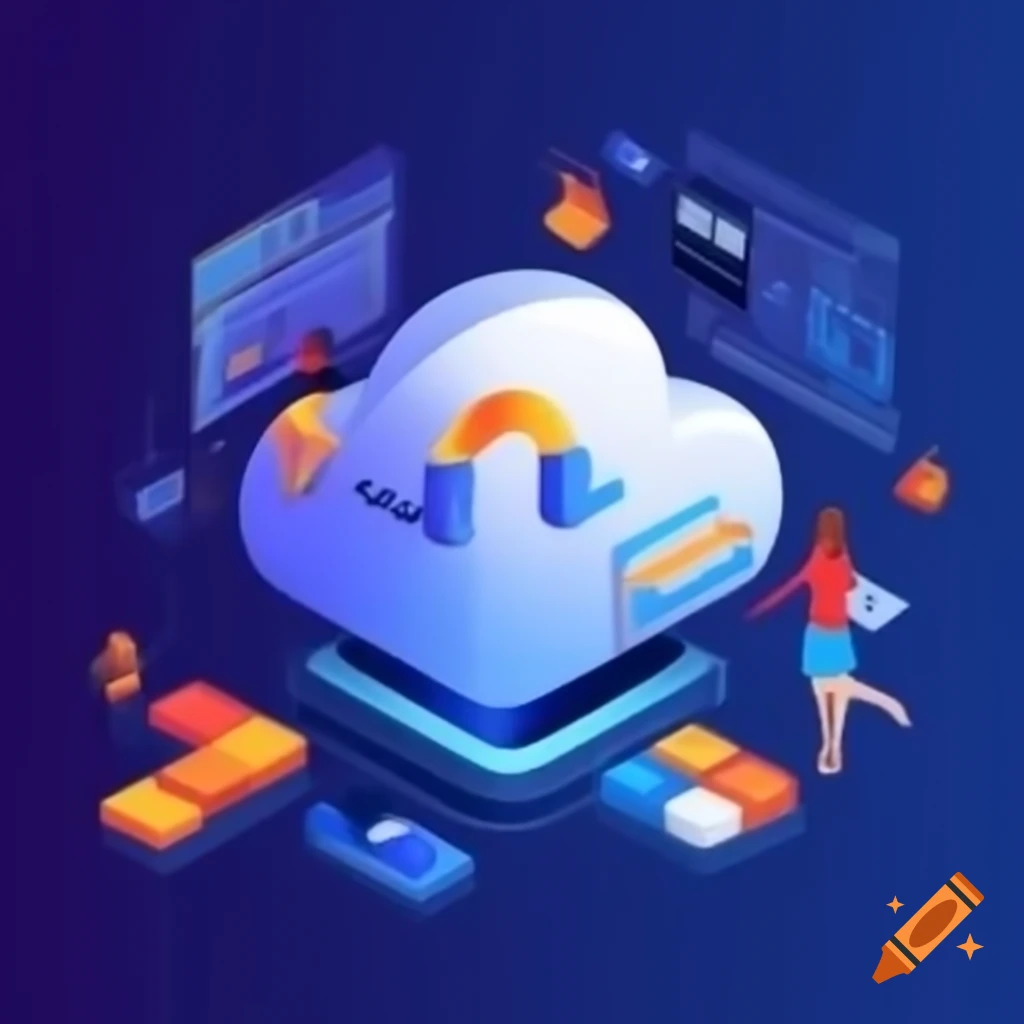 Cloud native software illustration