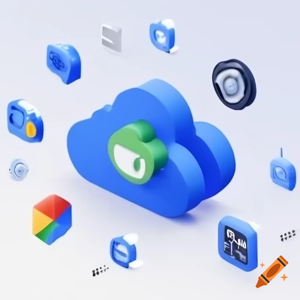 Cloud-native architecture illustration featuring Azure, AWS, IBM, Alibaba, and Google icons on white background
