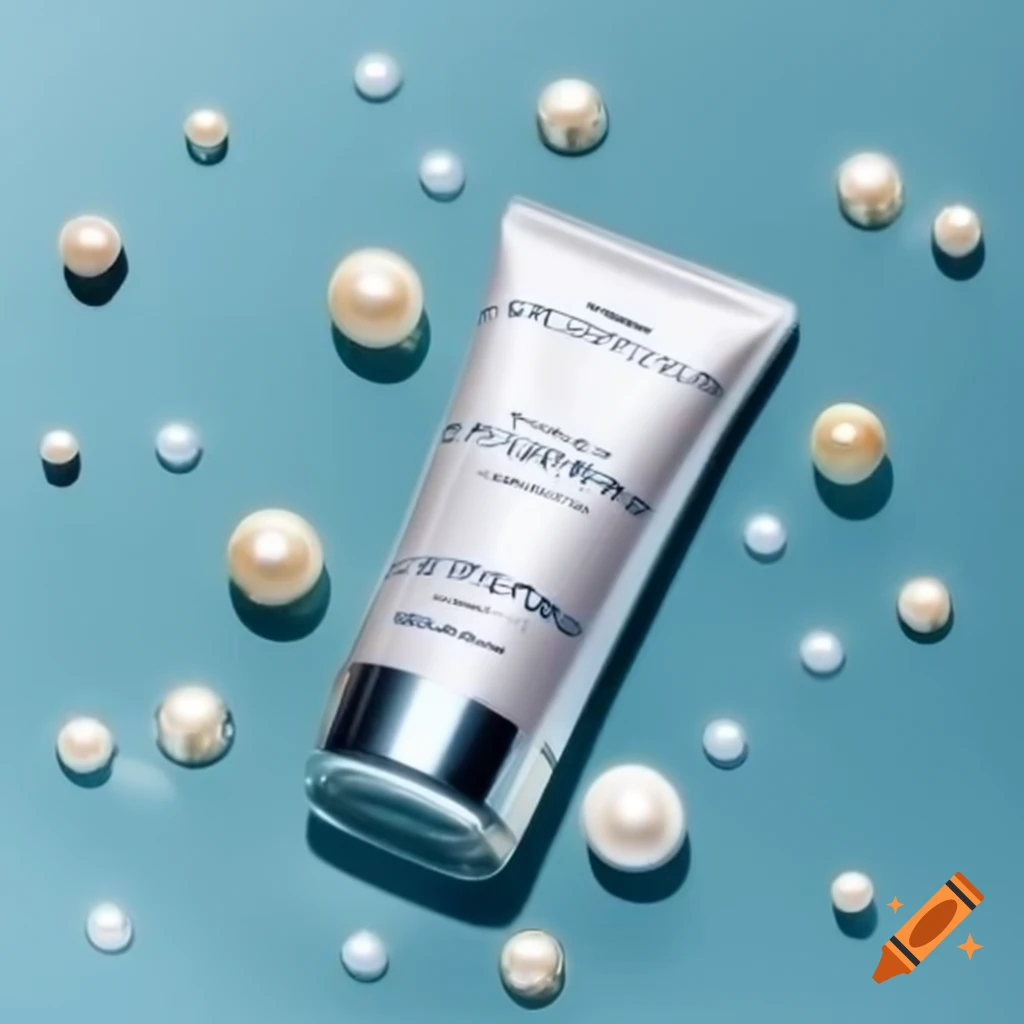 Sleek hair mask container for Gloss Infusion Mask in modern silver and pearl design