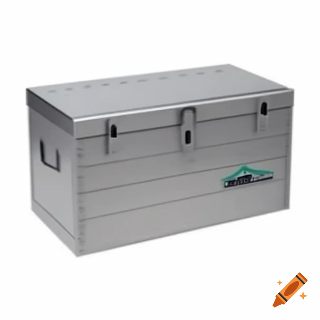 Military storage chest with logo and colored strings