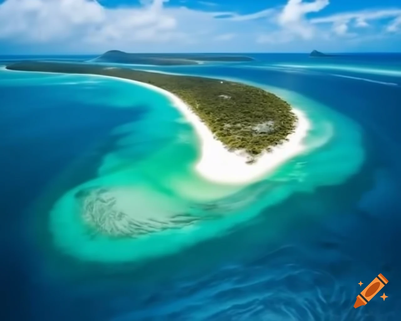 Aerial view of beautiful tropical coast