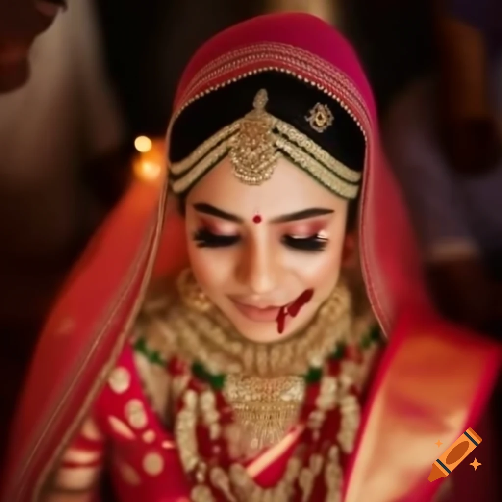 Indian married woman in traditional attire
