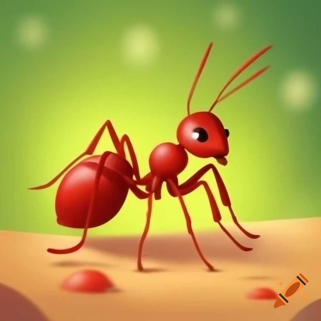 Illustration of red ant