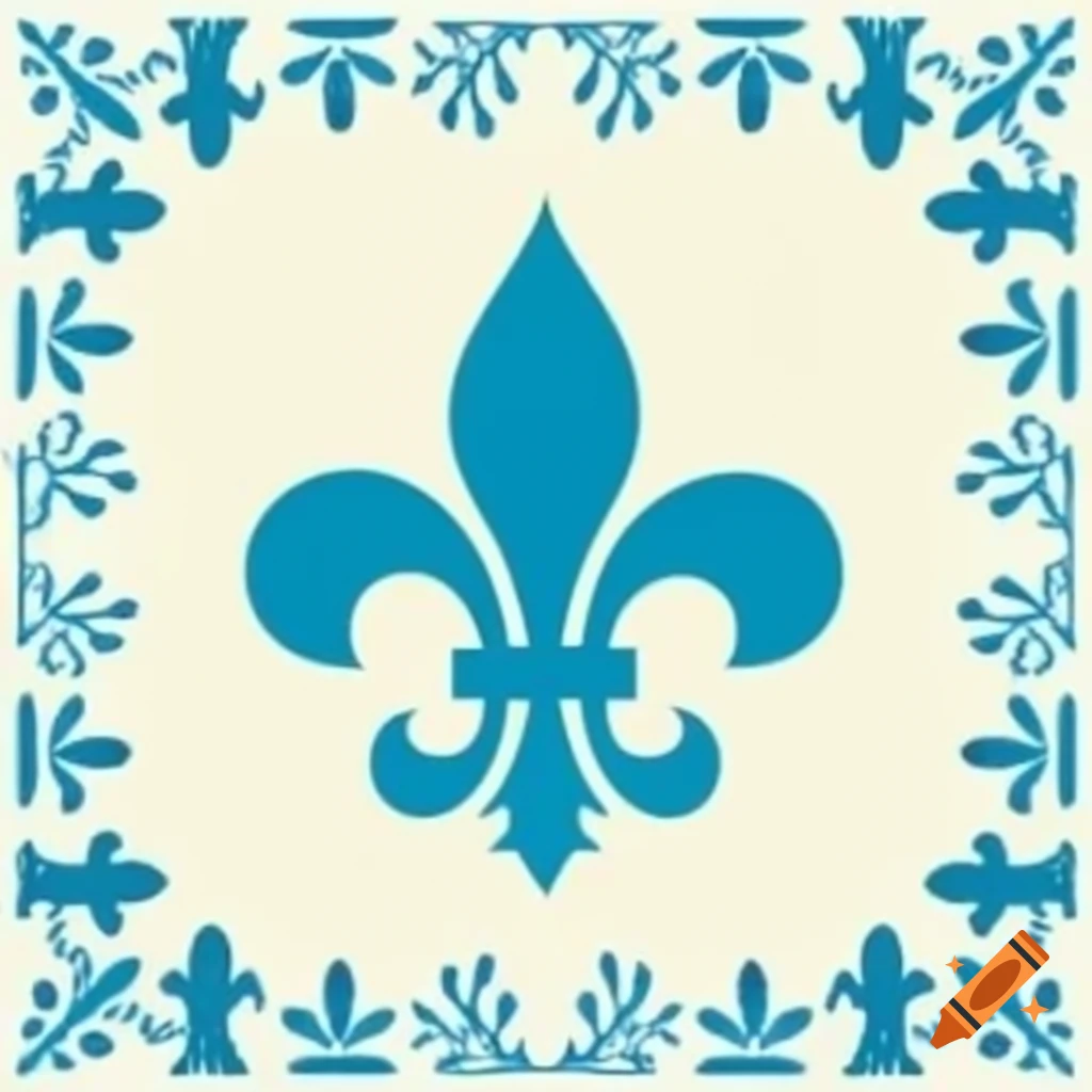 Distinguished logo design for Common Scents men's fragrance featuring pale blue fleur-de-lis