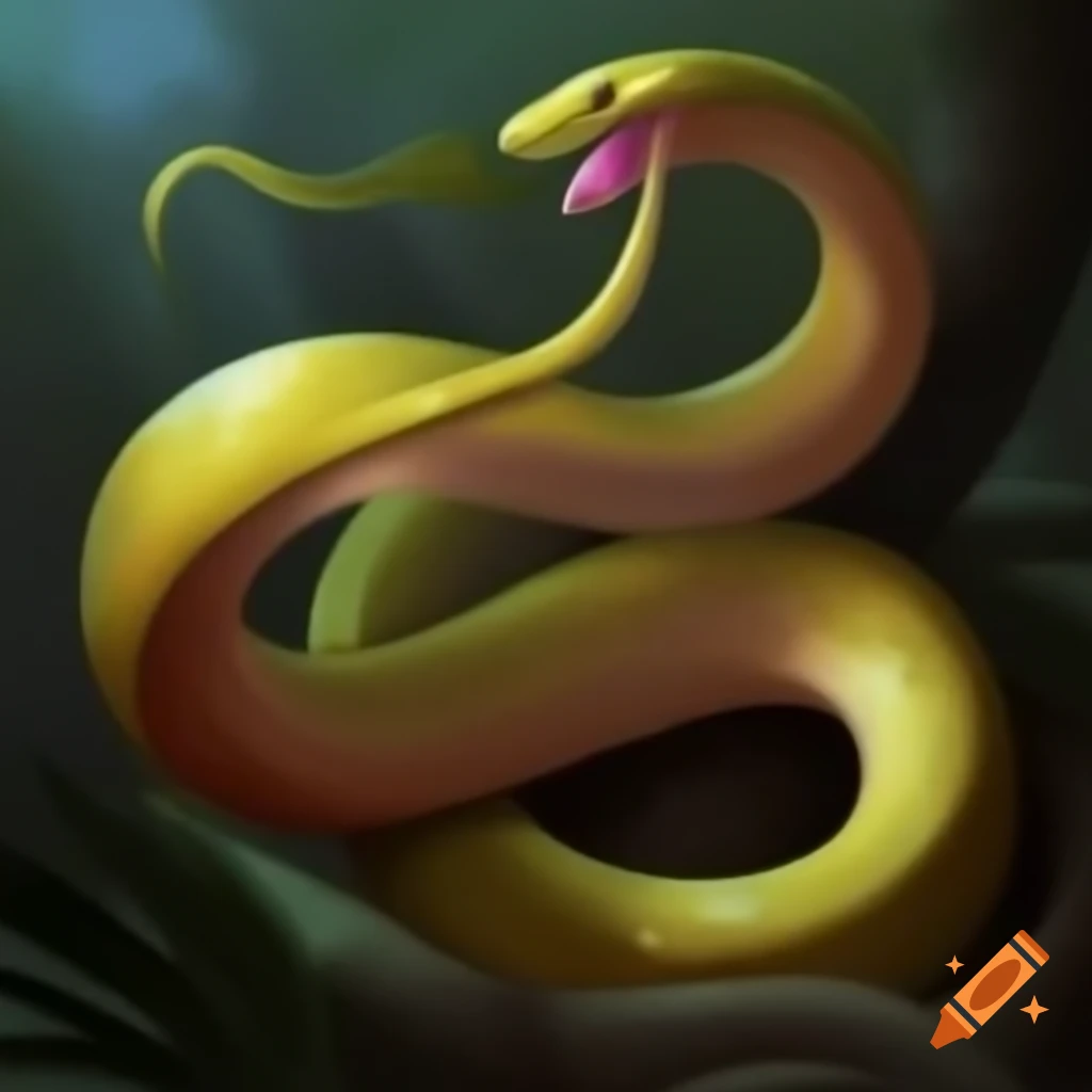Giant snake coiled up