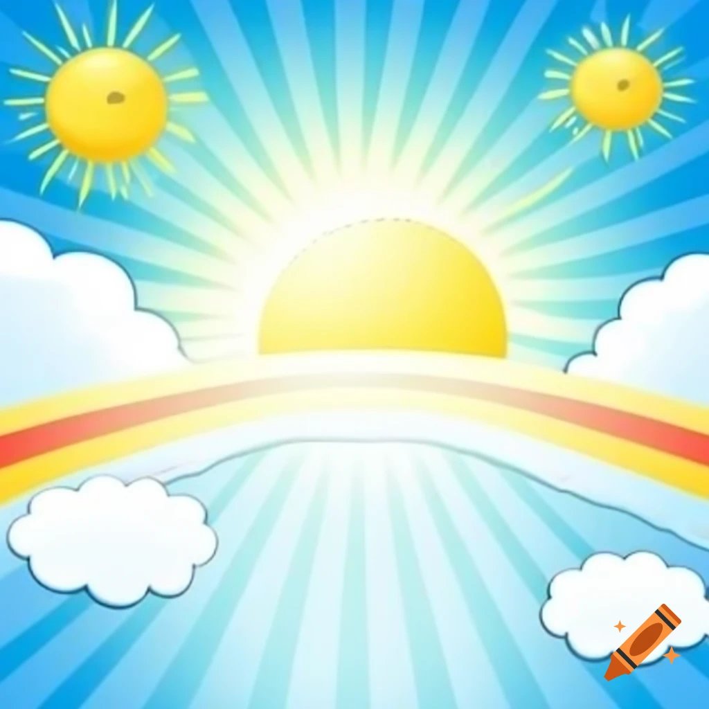 Vibrant summer-themed abstract background with sunshine and cheerful colors